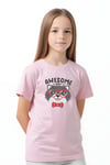 KIZ ÇOCUK BASİC AWESOME BOY BASKILI T-SHİRT