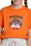 KIZ ÇOCUK BASİC AWESOME BOY BASKILI T-SHİRT