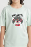 KIZ ÇOCUK BASİC AWESOME BOY BASKILI T-SHİRT