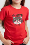 KIZ ÇOCUK BASİC AWESOME BOY BASKILI T-SHİRT