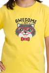 KIZ ÇOCUK BASİC AWESOME BOY BASKILI T-SHİRT