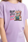 KIZ ÇOCUK BASİC BEAR STAYLE BASKILI T-SHİRT