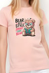 KIZ ÇOCUK BASİC BEAR STAYLE BASKILI T-SHİRT