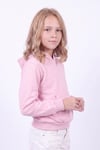Kız Çocuk Basic Düz Kanguru Cepli Kapüşonlu Sweatshirt