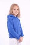 Kız Çocuk Basic Düz Kanguru Cepli Kapüşonlu Sweatshirt