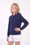 Kız Çocuk Basic Düz Kanguru Cepli Kapüşonlu Sweatshirt