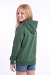 Kız Çocuk Basic Düz Kanguru Cepli Kapüşonlu Sweatshirt