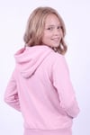 Kız Çocuk Basic Düz Kanguru Cepli Kapüşonlu Sweatshirt