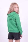 Kız Çocuk Basic Düz Kanguru Cepli Kapüşonlu Sweatshirt