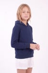 Kız Çocuk Basic Düz Kanguru Cepli Kapüşonlu Sweatshirt