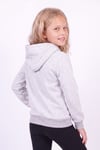 Kız Çocuk Basic Düz Kanguru Cepli Kapüşonlu Sweatshirt