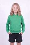 Kız Çocuk Basic Düz Kanguru Cepli Kapüşonlu Sweatshirt
