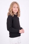 Kız Çocuk Basic Düz Kanguru Cepli Kapüşonlu Sweatshirt
