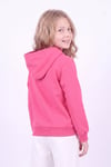 Kız Çocuk Basic Düz Kanguru Cepli Kapüşonlu Sweatshirt