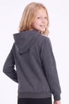 Kız Çocuk Basic Düz Kanguru Cepli Kapüşonlu Sweatshirt