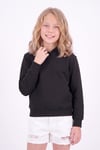 Kız Çocuk Basic Düz Kanguru Cepli Kapüşonlu Sweatshirt