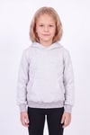 Kız Çocuk Basic Düz Kanguru Cepli Kapüşonlu Sweatshirt