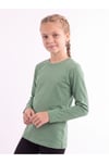 Kız Çocuk Basic Düz Renk Uzun Kollu Sweatshirt