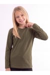 Kız Çocuk Basic Düz Renk Uzun Kollu Sweatshirt