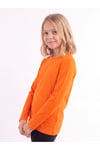 Kız Çocuk Basic Düz Renk Uzun Kollu Sweatshirt
