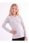 Kız Çocuk Basic Düz Renk Uzun Kollu Sweatshirt