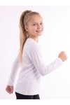 Kız Çocuk Basic Düz Renk Uzun Kollu Sweatshirt