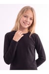 Kız Çocuk Basic Düz Renk Uzun Kollu Sweatshirt