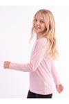 Kız Çocuk Basic Düz Renk Uzun Kollu Sweatshirt