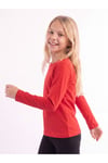 Kız Çocuk Basic Düz Renk Uzun Kollu Sweatshirt