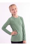 Kız Çocuk Basic Düz Renk Uzun Kollu Sweatshirt