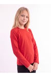 Kız Çocuk Basic Düz Renk Uzun Kollu Sweatshirt