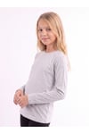 Kız Çocuk Basic Düz Renk Uzun Kollu Sweatshirt