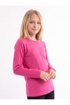 Kız Çocuk Basic Düz Renk Uzun Kollu Sweatshirt