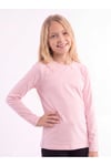 Kız Çocuk Basic Düz Renk Uzun Kollu Sweatshirt