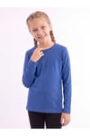 Kız Çocuk Basic Düz Renk Uzun Kollu Sweatshirt