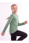Kız Çocuk Basic Düz Renk Uzun Kollu Sweatshirt