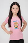Kiz Çocuk Baskili Happy Bear Bel Detayi Lasti̇kli̇ Alt-üst Pi̇jama Takimi