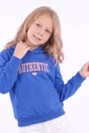 Kız Çocuk Baskılı Kanguru Cepli Uzun Kollu Kapüşonlu Sweatshirt