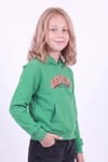 Kız Çocuk Baskılı Kanguru Cepli Uzun Kollu Kapüşonlu Sweatshirt