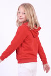 Kız Çocuk Baskılı Kanguru Cepli Uzun Kollu Kapüşonlu Sweatshirt
