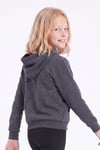 Kız Çocuk Baskılı Kanguru Cepli Uzun Kollu Kapüşonlu Sweatshirt