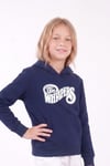 Kız Çocuk Baskılı Kanguru Cepli Uzun Kollu Kapüşonlu Sweatshirt