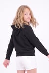 Kız Çocuk Baskılı Kanguru Cepli Uzun Kollu Kapüşonlu Sweatshirt