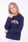 Kız Çocuk Baskılı Kanguru Cepli Uzun Kollu Kapüşonlu Sweatshirt