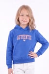 Kız Çocuk Baskılı Kanguru Cepli Uzun Kollu Kapüşonlu Sweatshirt