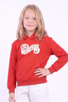 Kız Çocuk Baskılı Kanguru Cepli Uzun Kollu Kapüşonlu Sweatshirt