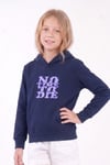Kız Çocuk Baskılı Kanguru Cepli Uzun Kollu Kapüşonlu Sweatshirt
