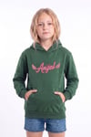 Kız Çocuk Baskılı Kanguru Cepli Uzun Kollu Kapüşonlu Sweatshirt