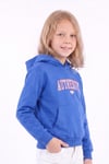 Kız Çocuk Baskılı Kanguru Cepli Uzun Kollu Kapüşonlu Sweatshirt
