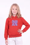 Kız Çocuk Baskılı Kanguru Cepli Uzun Kollu Kapüşonlu Sweatshirt